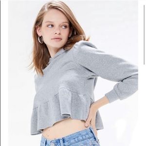 Project Social T Peplum Hoodie Sweatshirt sz Sm